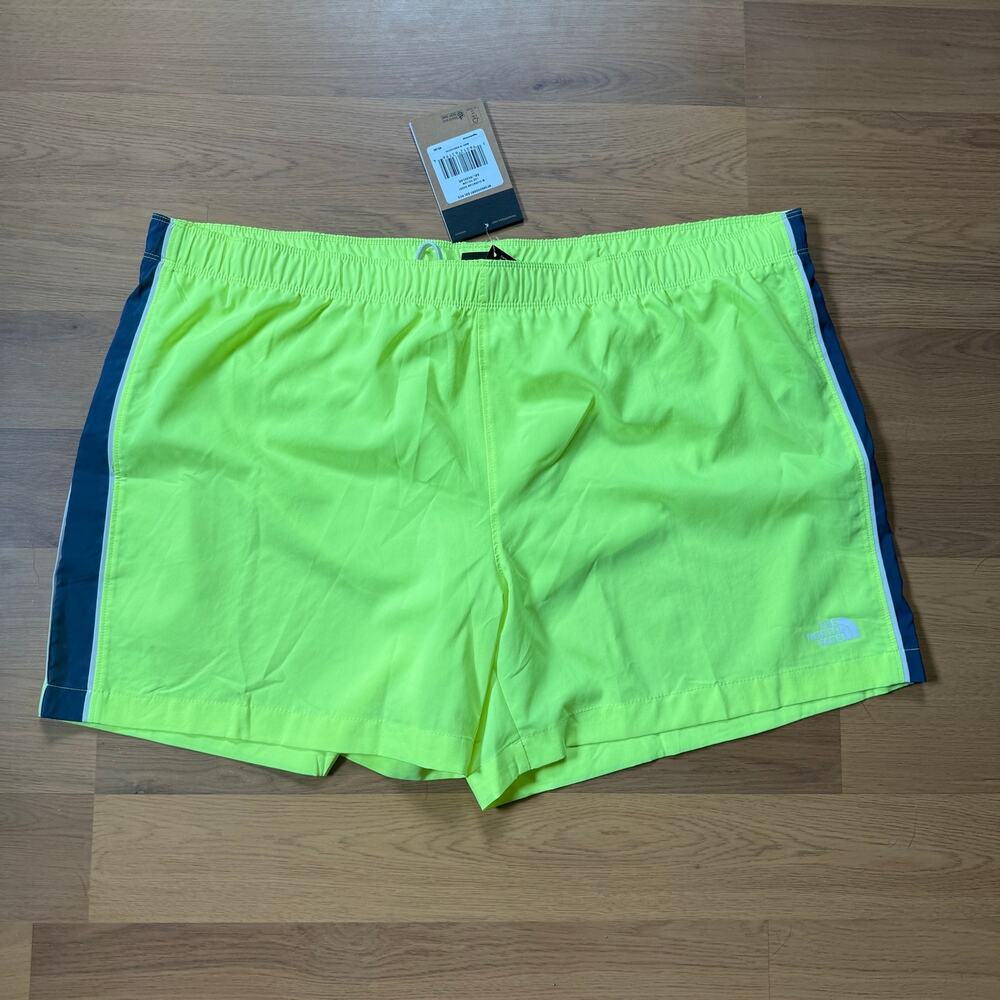 NWT Men's The North Face Bright Neon Green Elevation Active Outdoor Shorts 2XL